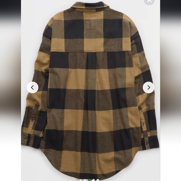 Aerie Men's Casual Plaid Shirt - Navy and Beige NWOT - Picture 6 of 8